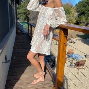 For Love and Lemons White Lace Dress